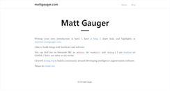Desktop Screenshot of mattgauger.com