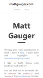 Mobile Screenshot of mattgauger.com