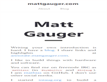 Tablet Screenshot of mattgauger.com